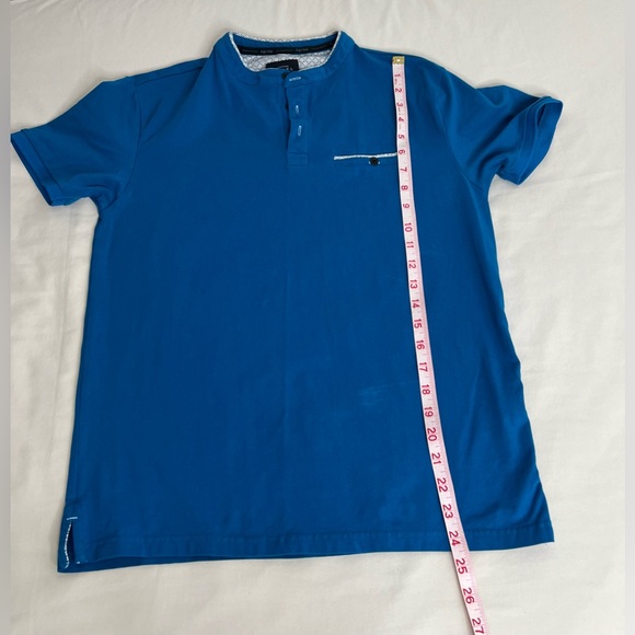 Artful Rebel Mens Shirt  Short Sleeve Cotton /Spandex  Size Small Blue - Picture 5 of 6